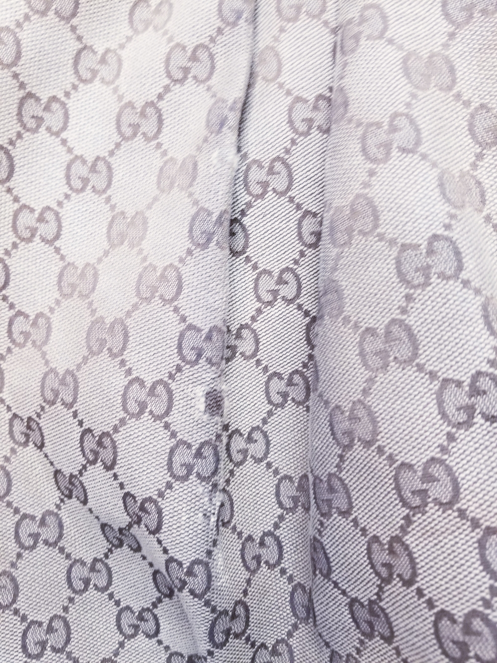 Gucci Monogram Canvas Tote with Blue Leather Trim - Picture 6 of 11